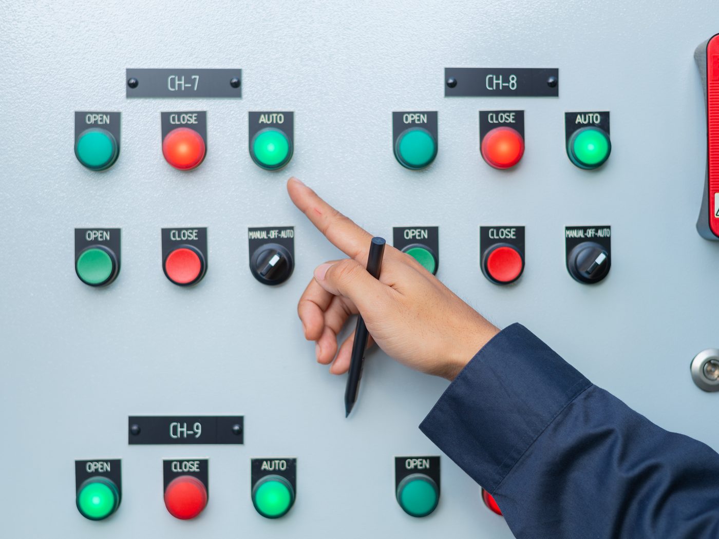 Tablero de control de sistema de climatización